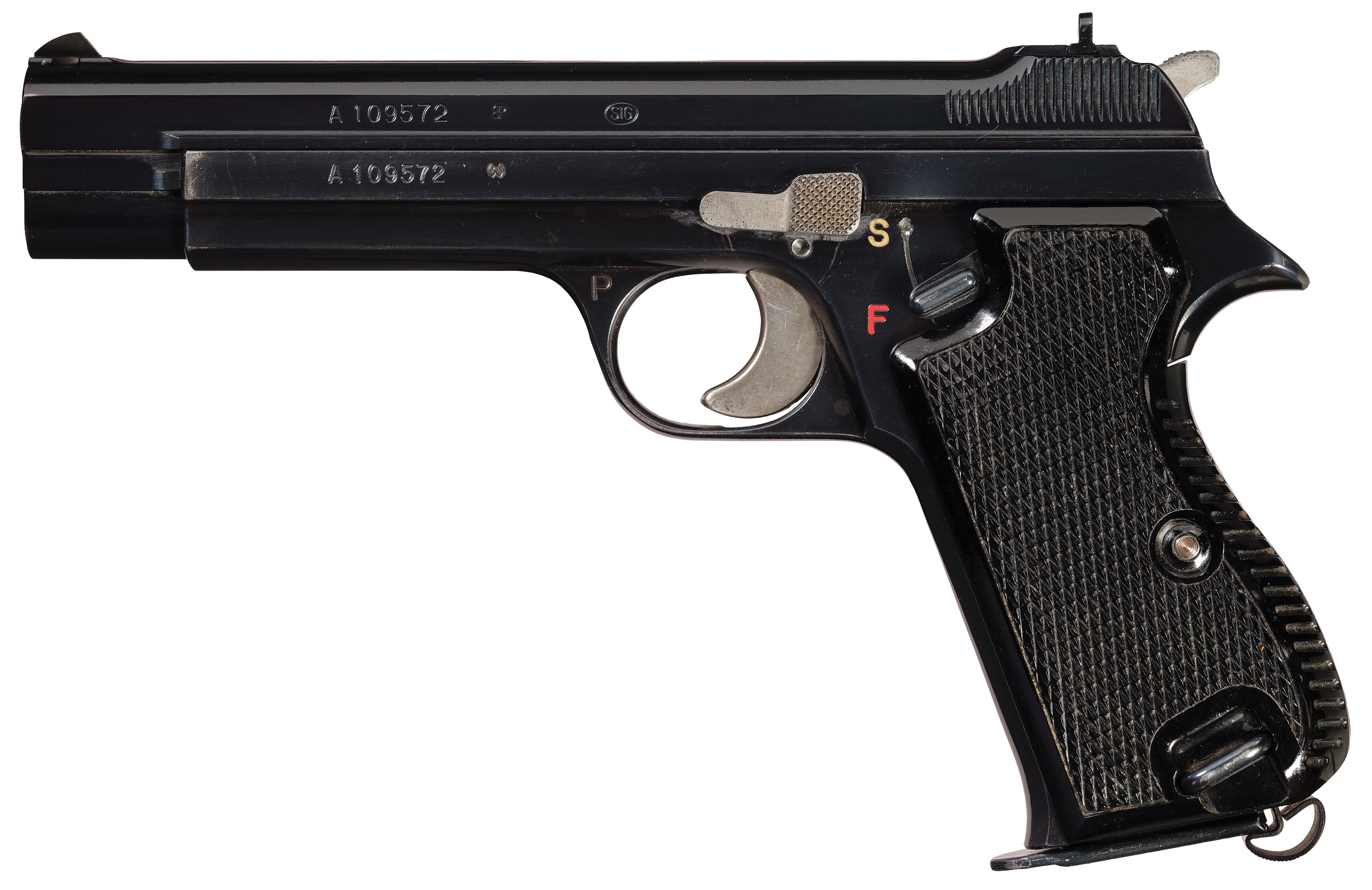 Swiss Army Sig P210 Semi Automatic Pistol With Extra Magazine Rock Island Auction