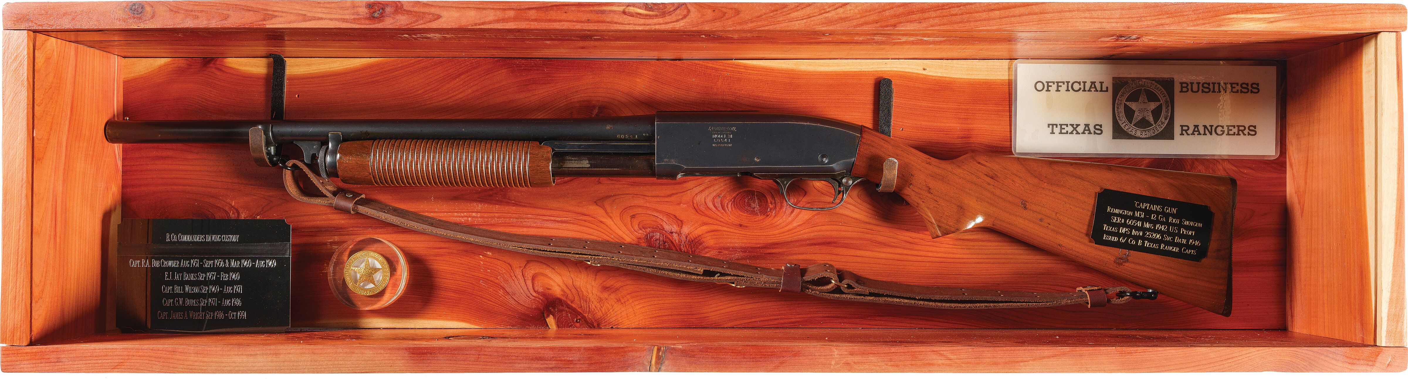 Wwii U.s. Texas Rangers Remington Model 31 Riot Shotgun 