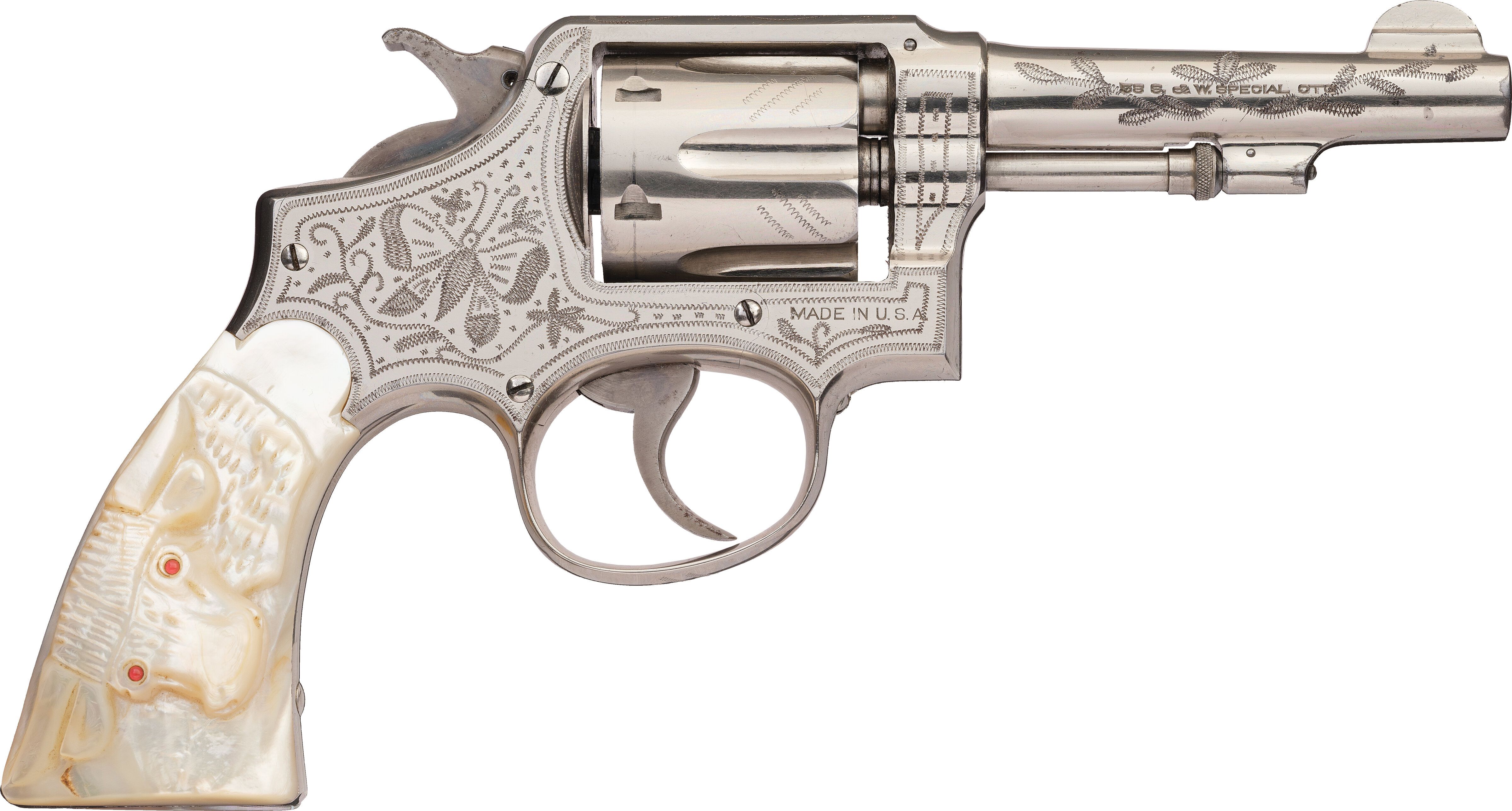 Wolf & Klar Engraved Smith & Wesson .38 M&P Revolver | Rock Island