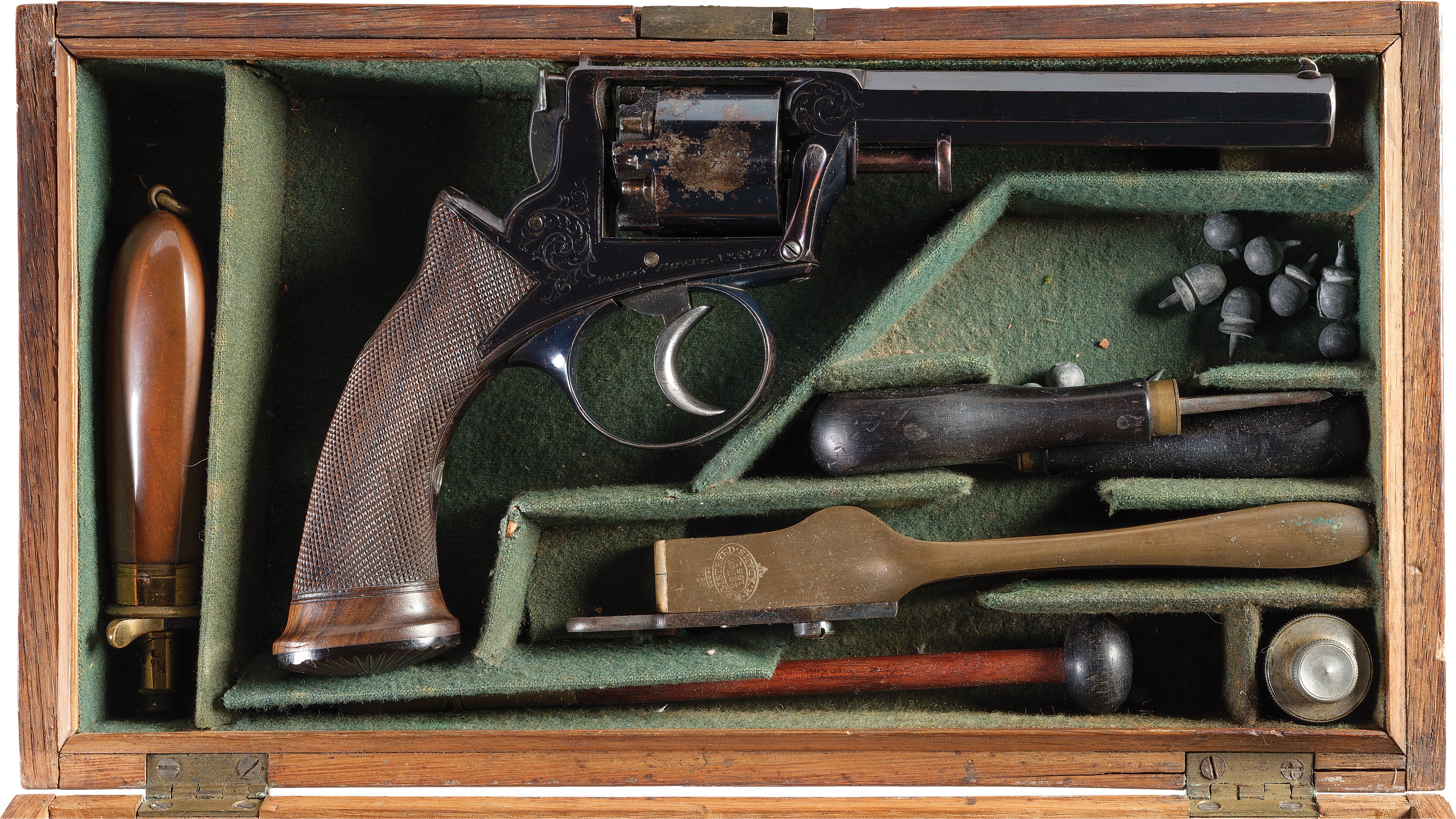 577 Adams Revolver Engraved Deane, Adams & Deane Adams Self-Cocking Pocket Revolver | Rock ...
