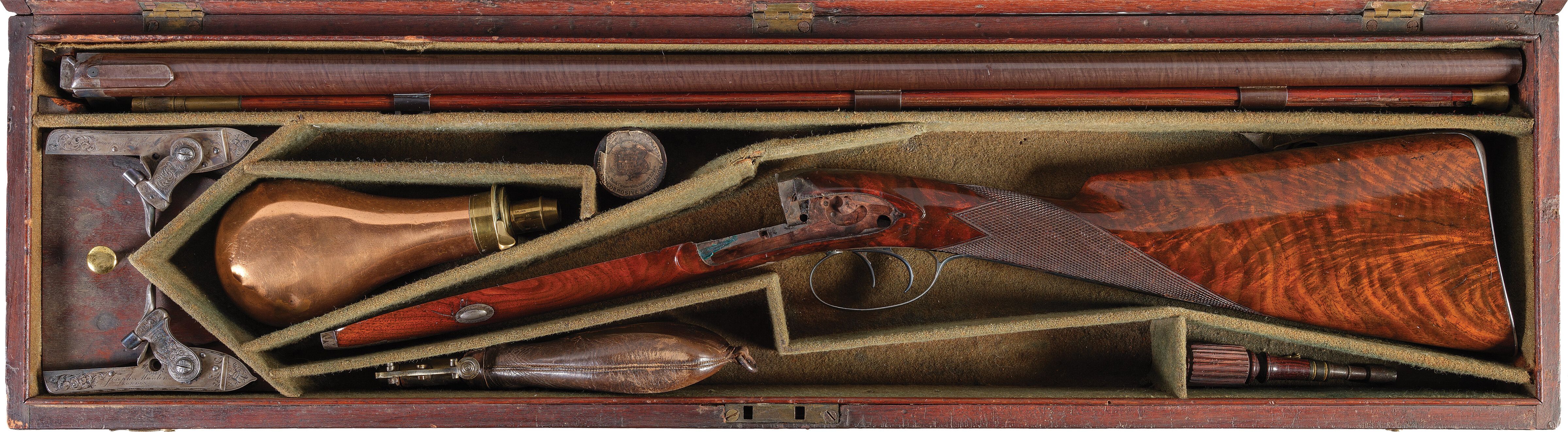 Engraved Joseph Manton Double Barrel Percussion Shotgun | Rock Island ...