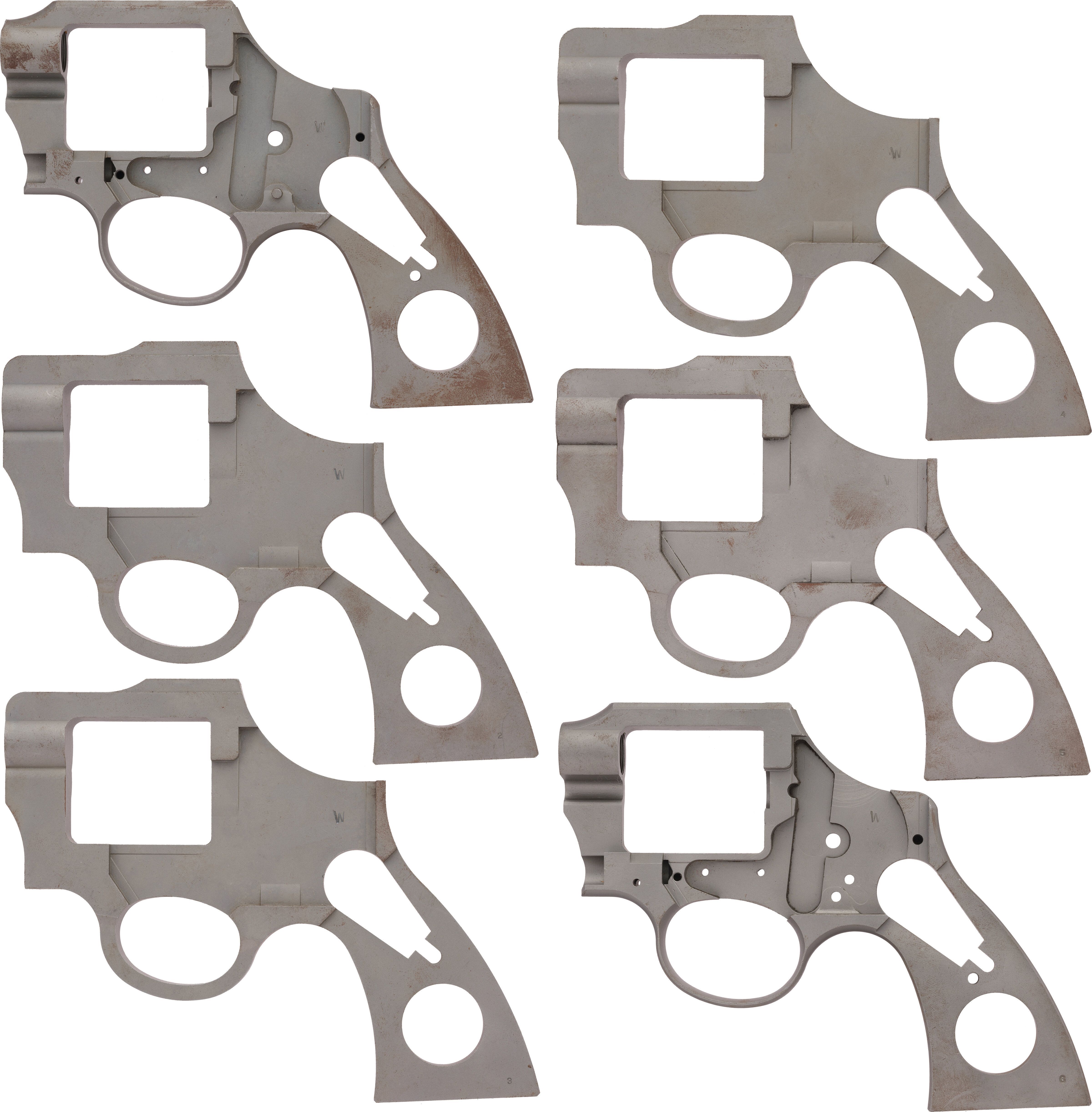 Six Prototype Winchester Double Action Revolver Frame Blanks | Rock ...