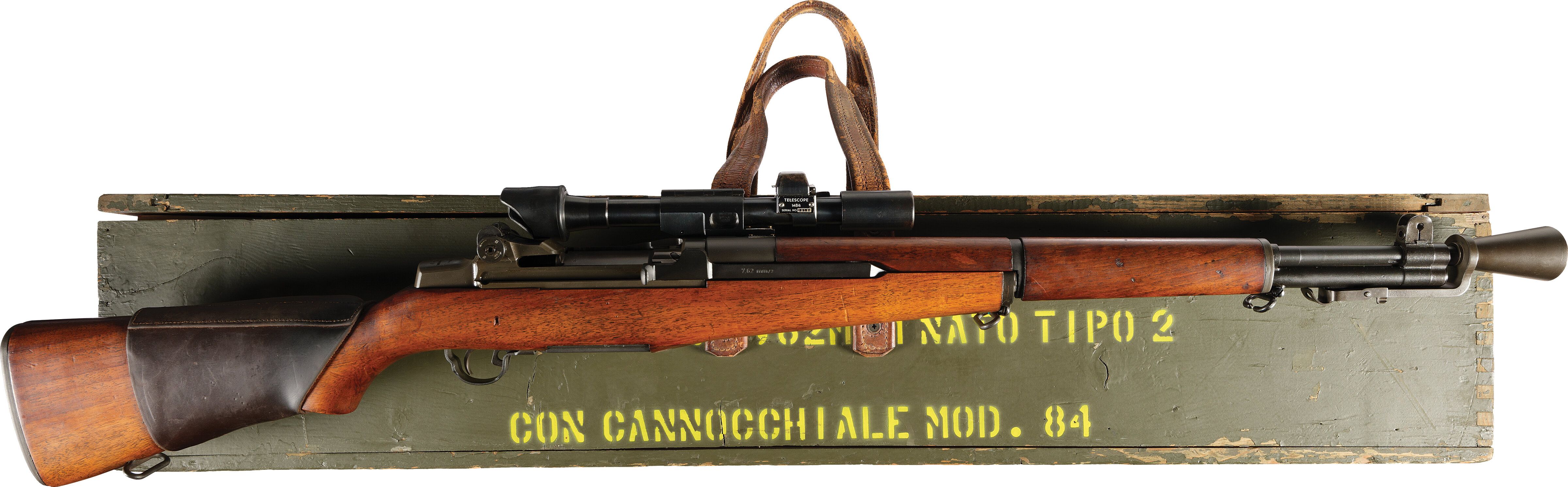 Italian Breda M1D Garand Sniper Rifle with M84 Scope and Crate | Rock ...