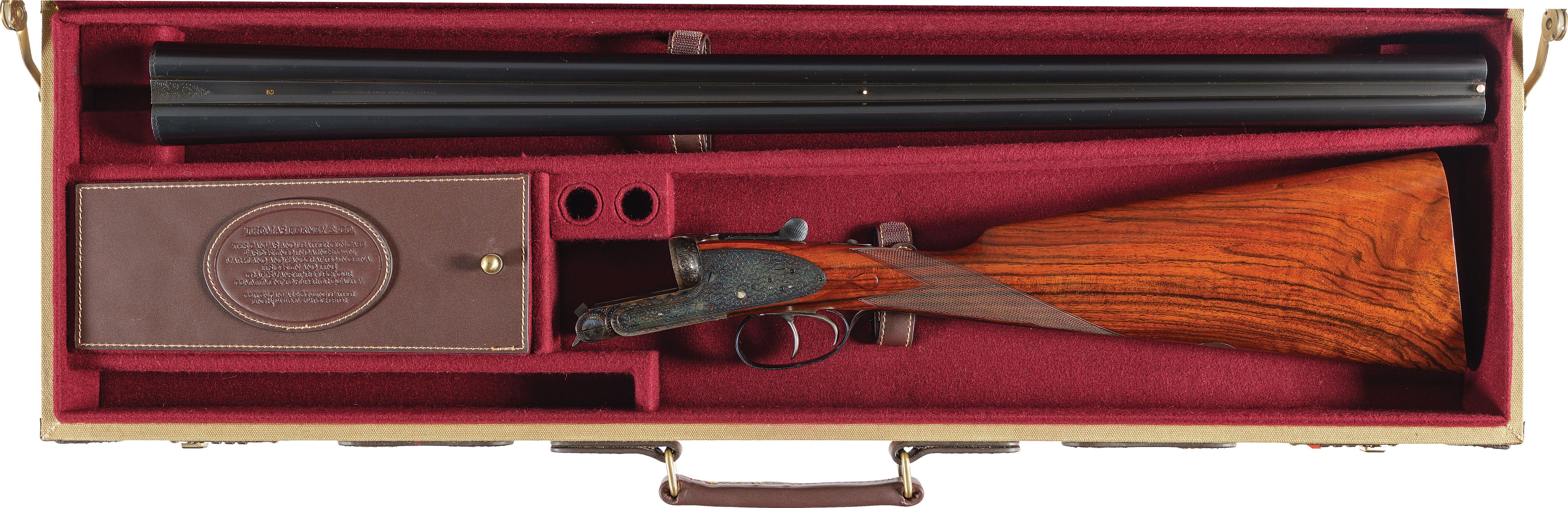 Engraved Hussey Ltd. Imperial Ejector Double Barrel Shotgun | Rock ...