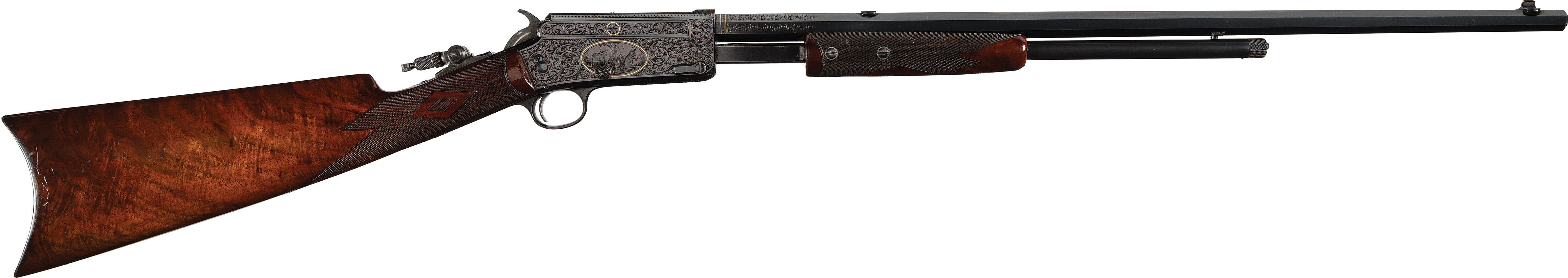 Factory Engraved/Inlaid Marlin Deluxe Model 27S Rifle | Rock Island Auction