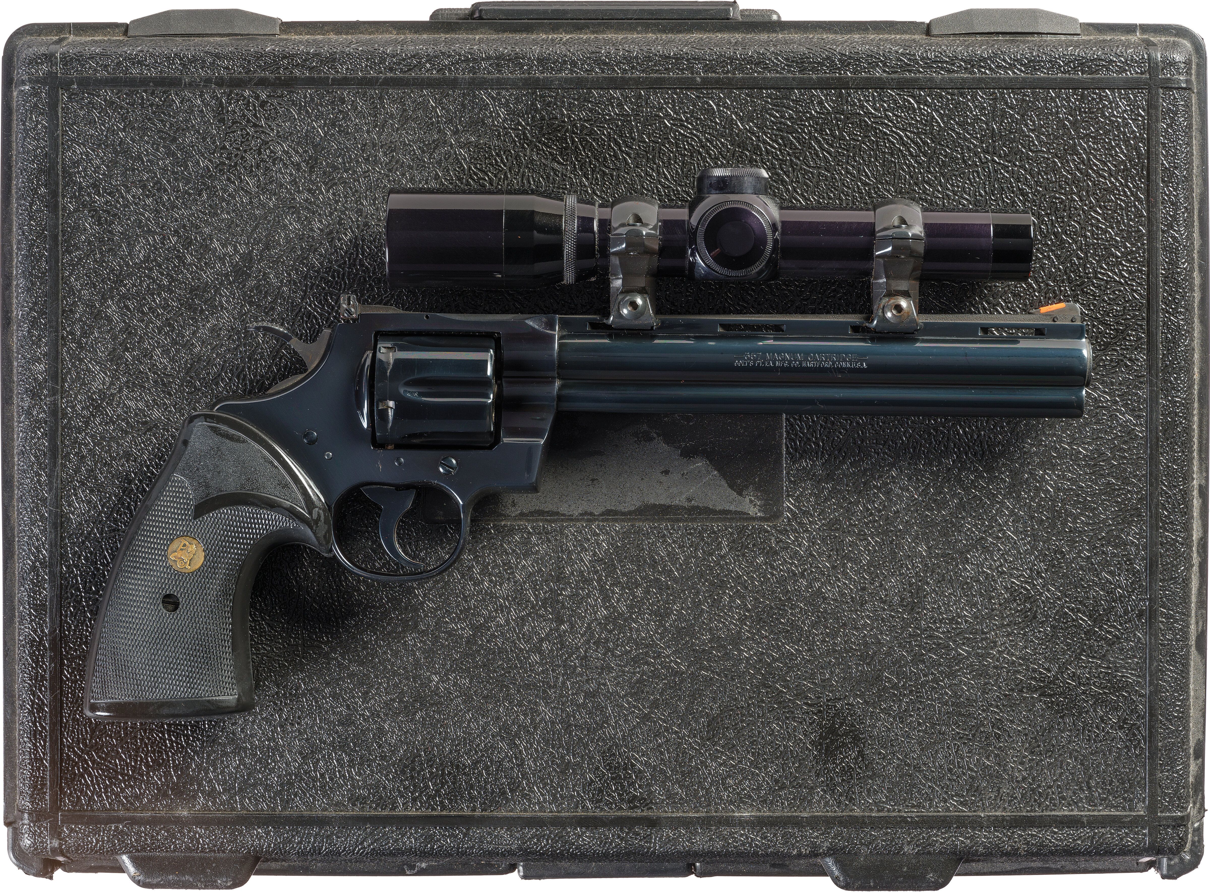Cot Python Ten-Pointer Revolver with Scope and Case | Rock Island Auction