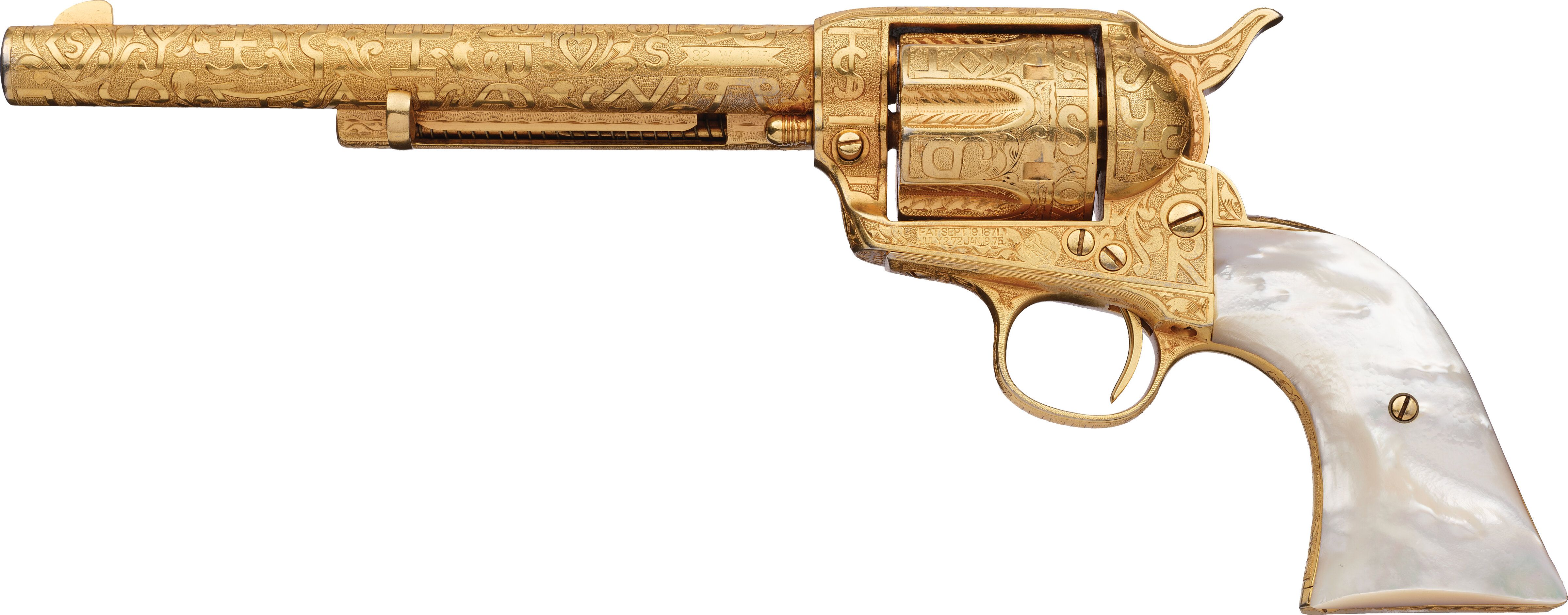 Cole Agee Cattle Brand Engraved Colt Single Action Army Revolver