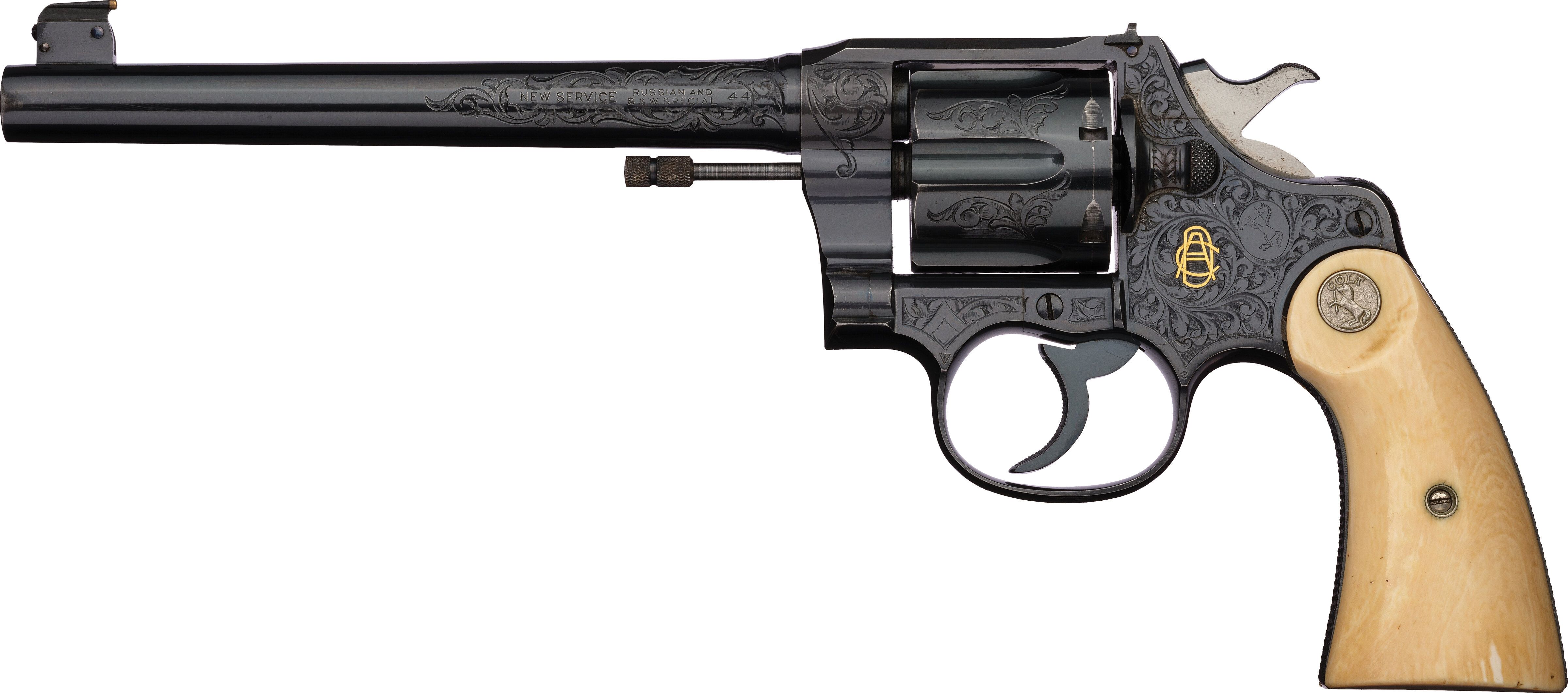 Factory Engraved/Inlaid Colt New Service Target Revolver
