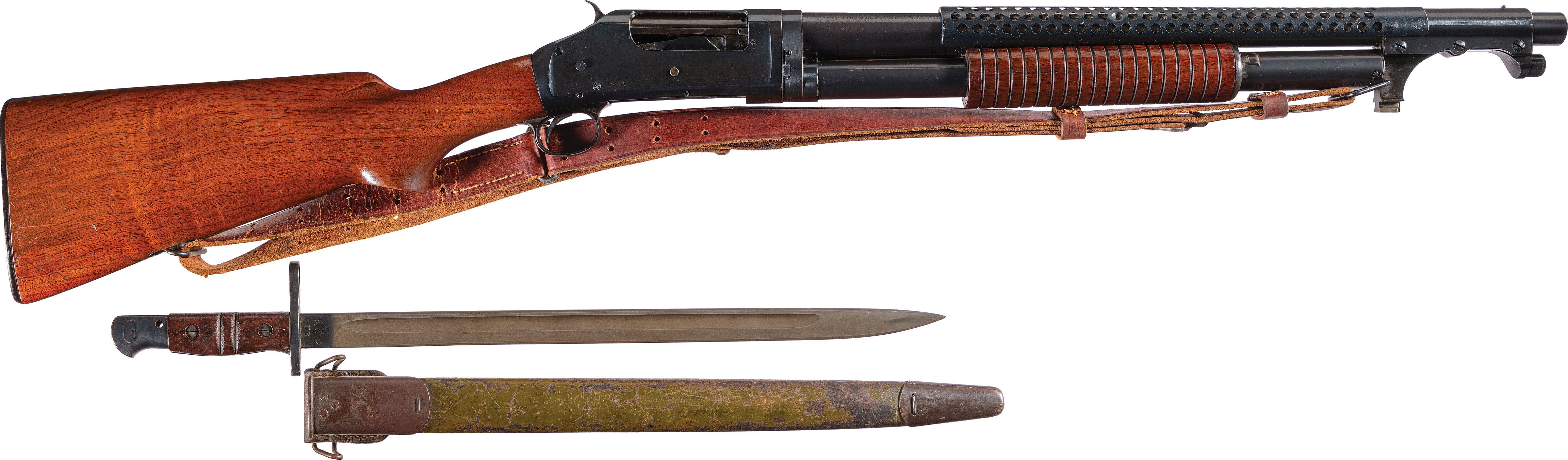 WWII U.S. Winchester 97 Trench Shotgun with Winchester Bayonet