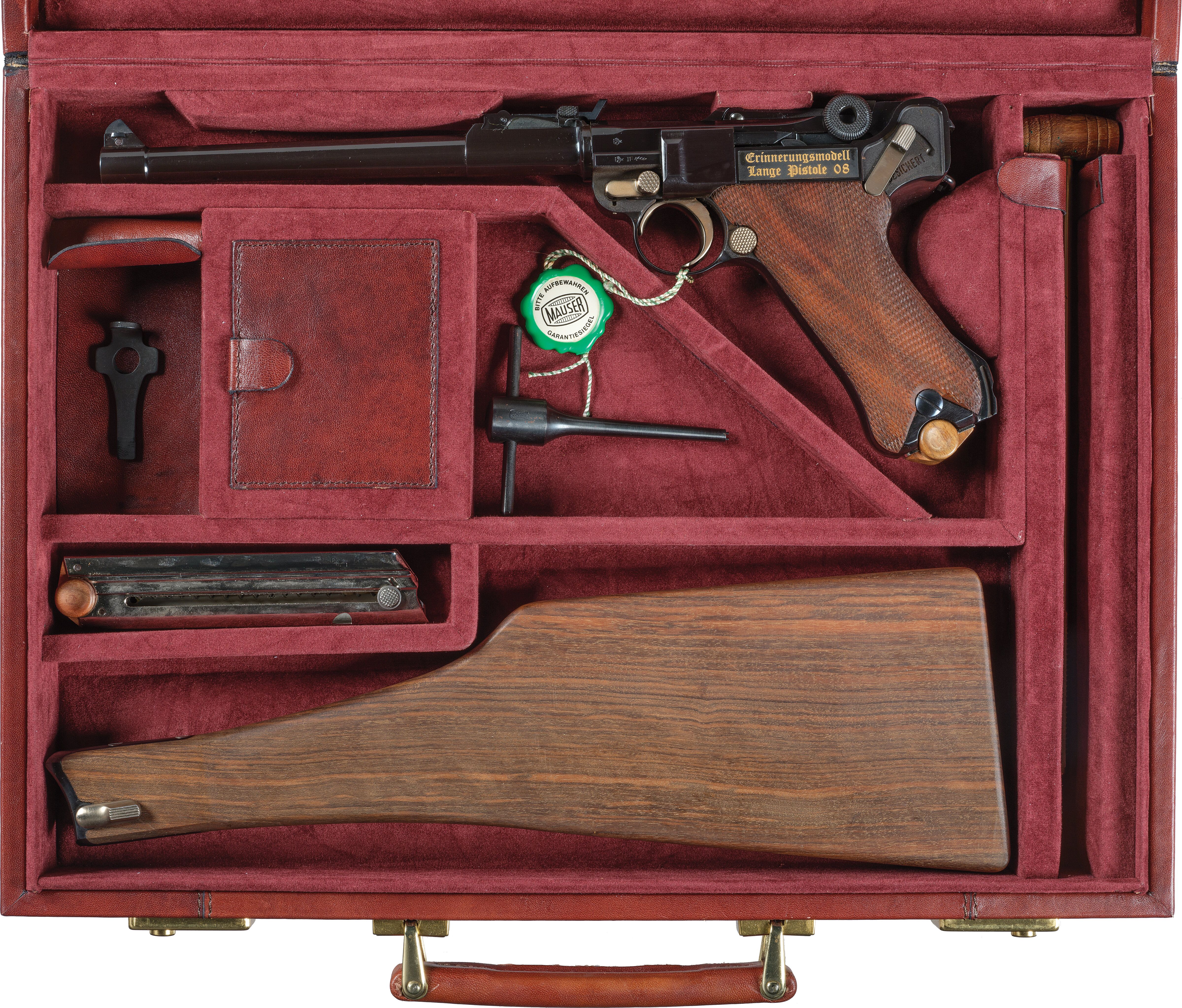 Cased Mauser 75th Jahre Artillery Luger Pistol with Stock | Rock Island ...
