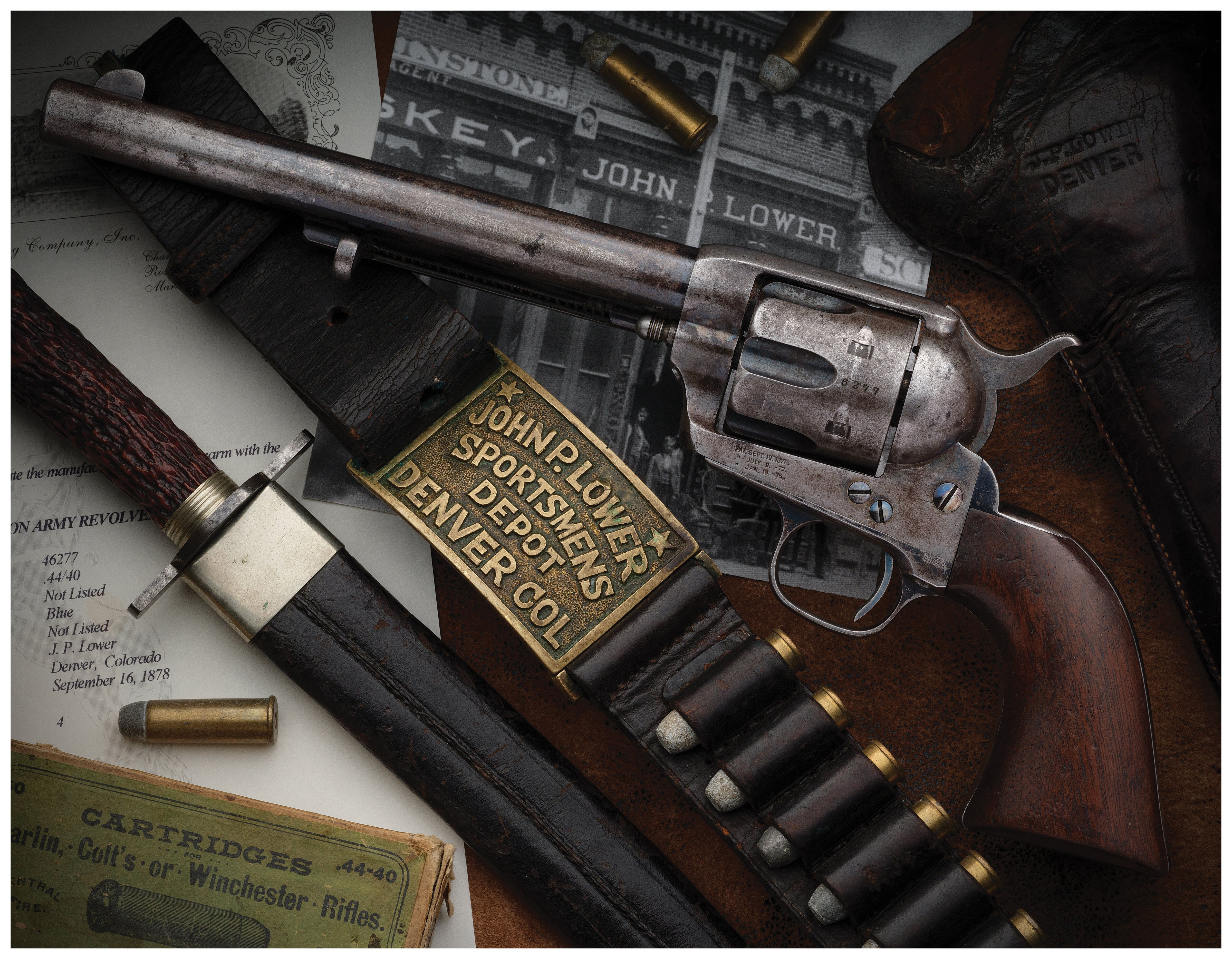 コルト　シングル J.P. Lower Shipped Antique Colt Frontier Six Shooter Revolver