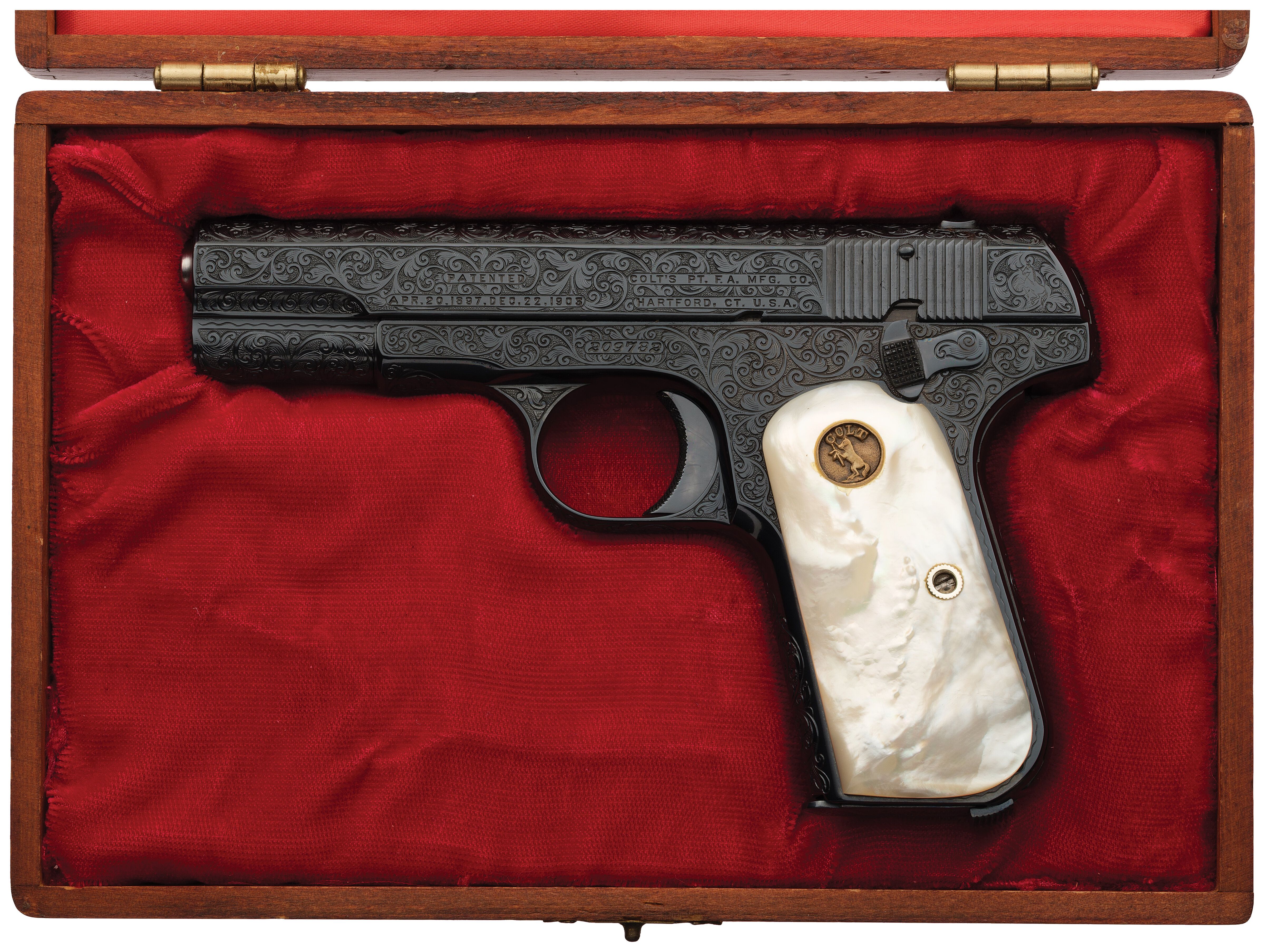 Engraved Colt Model 1903 Pocket Hammerless Pistol | Rock Island Auction