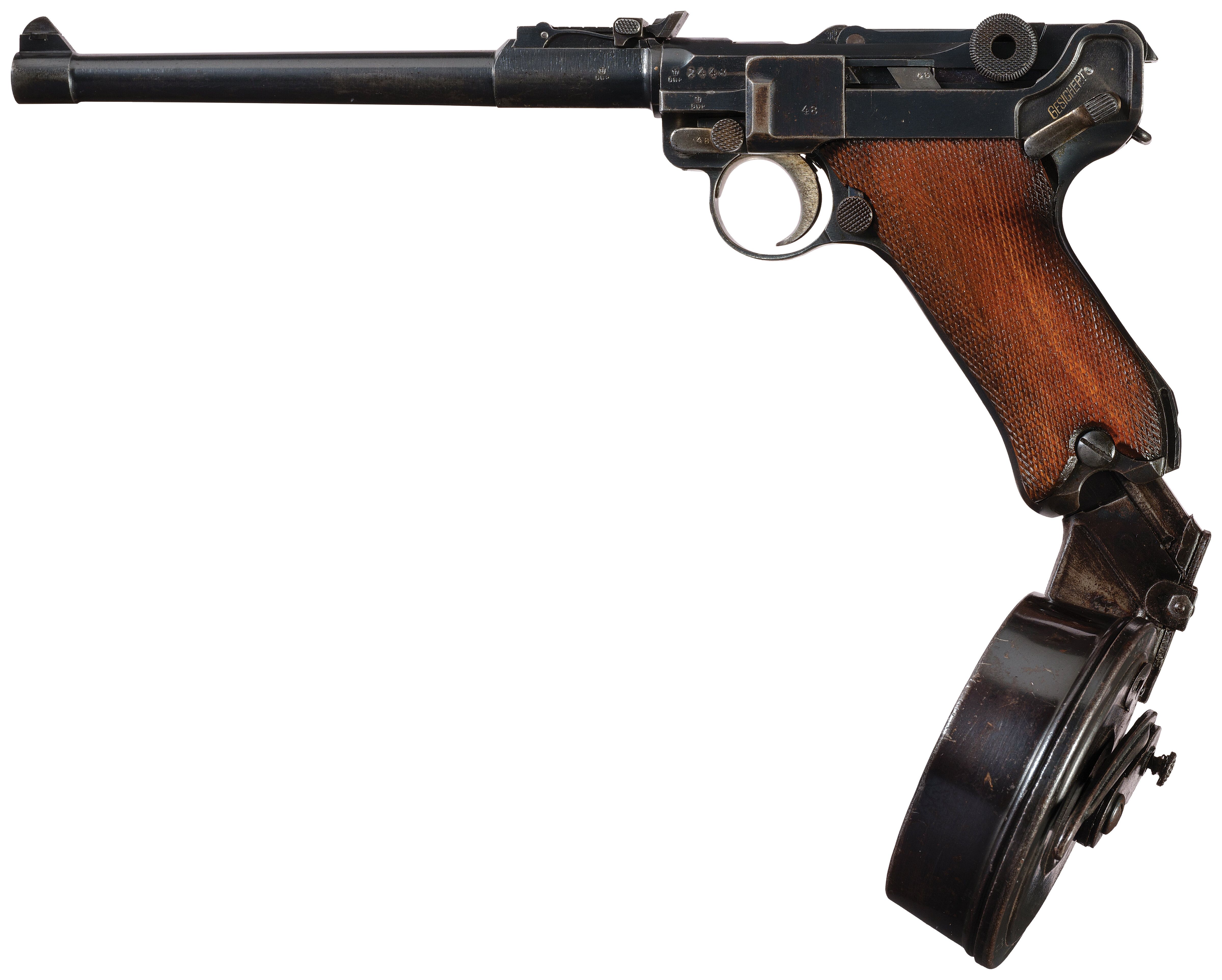 DWM 1914 Artillery Luger Pistol Rig with Snail Drum Magazine
