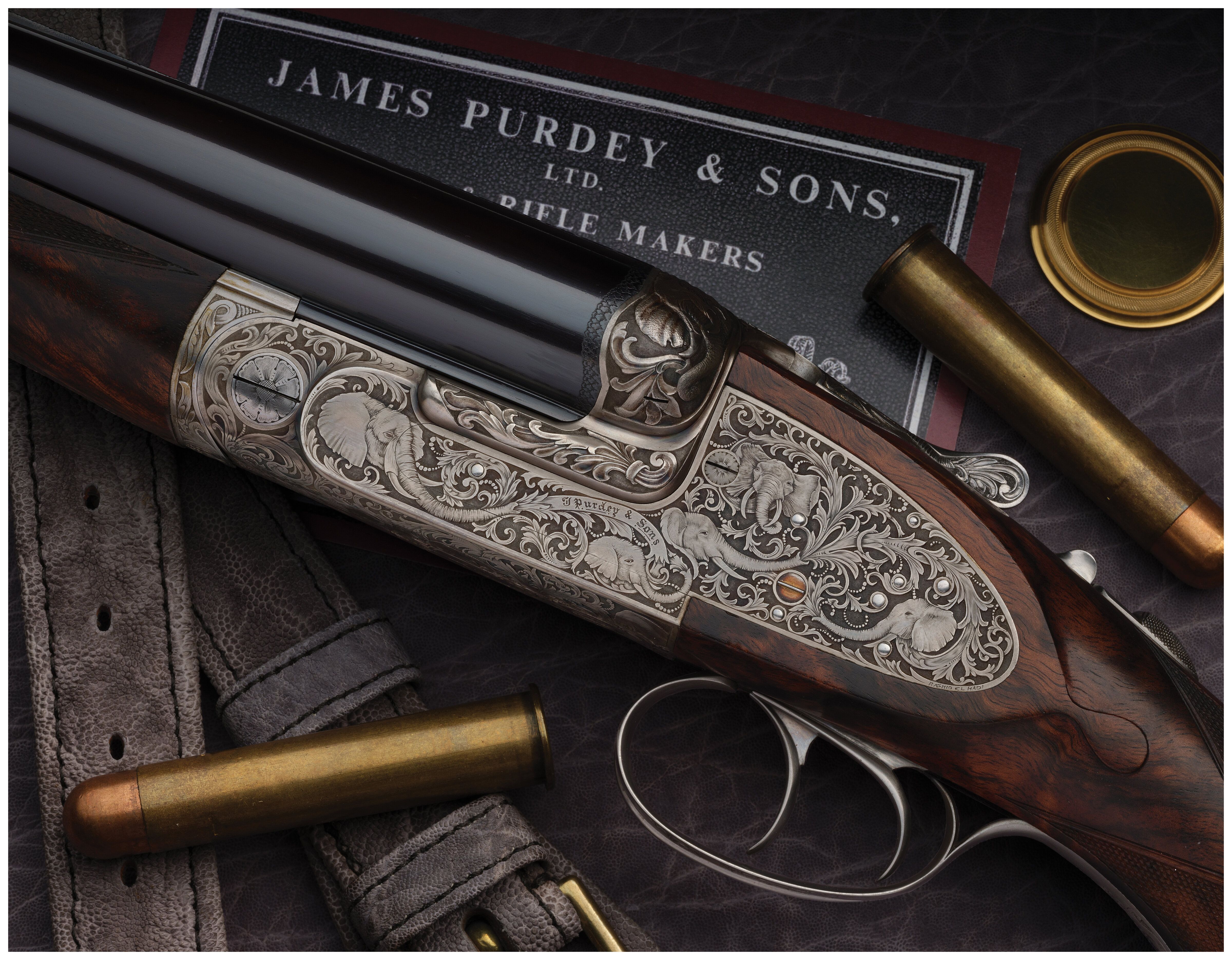 Rasheed El Hadi Engraved Purdey .600 Nitro Double Rifle