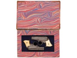 Pair of Acid Etched and Engraved Remington Elliot Pepperboxes