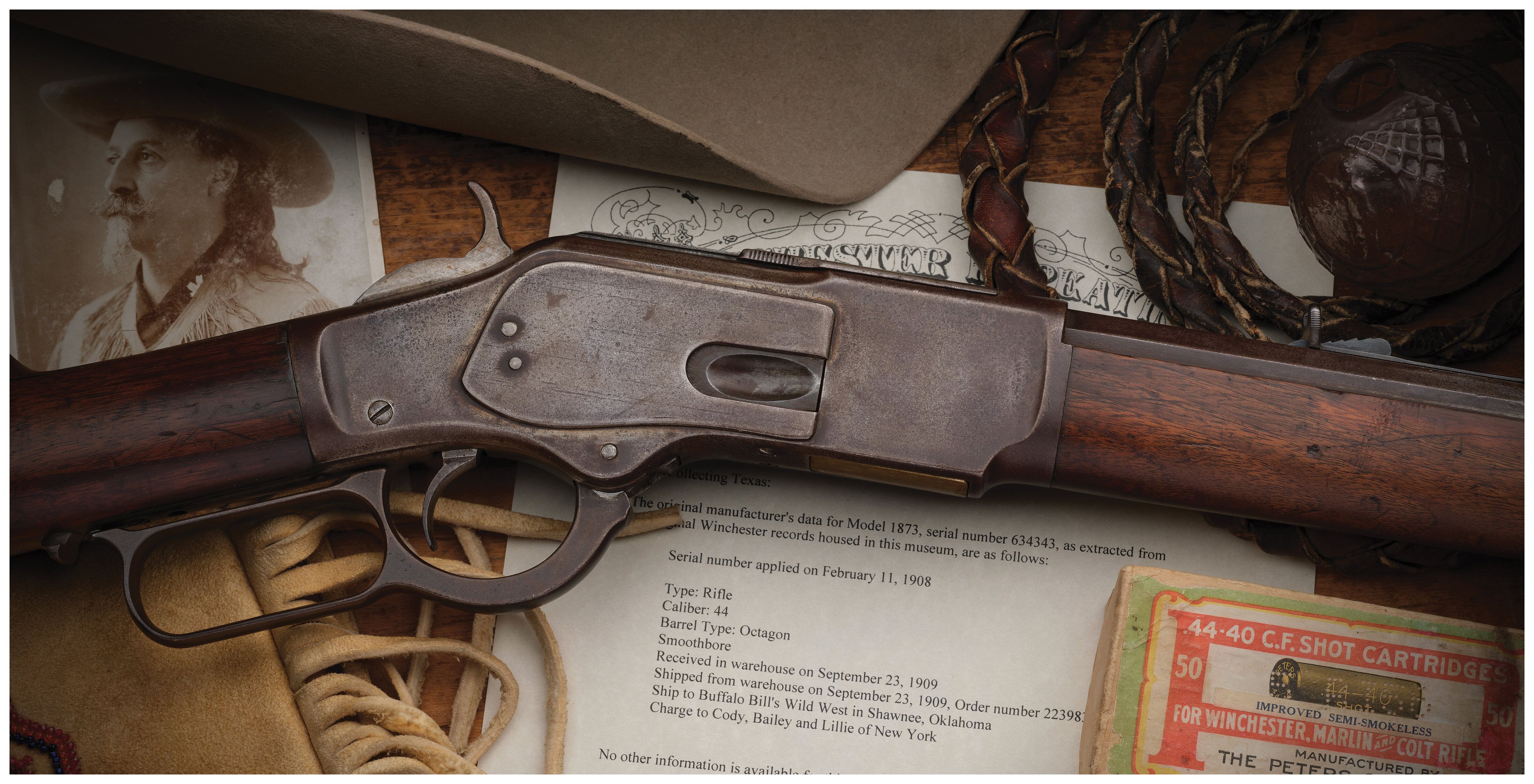 Buffalo Bill's Wild West Shipped Winchester Model 1873 Rifle