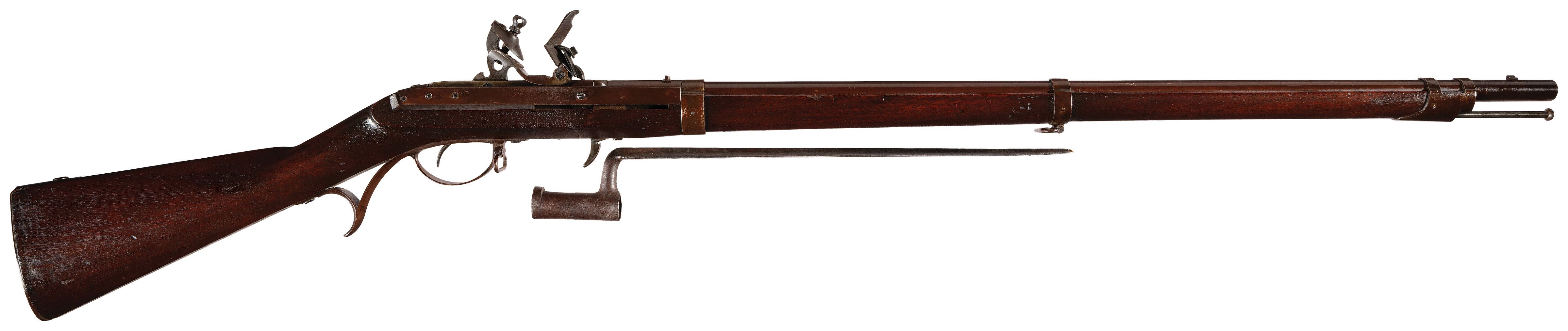 U.S. Harpers Ferry 1819 Hall Flintlock Rifle with Bayonet | Rock Island ...