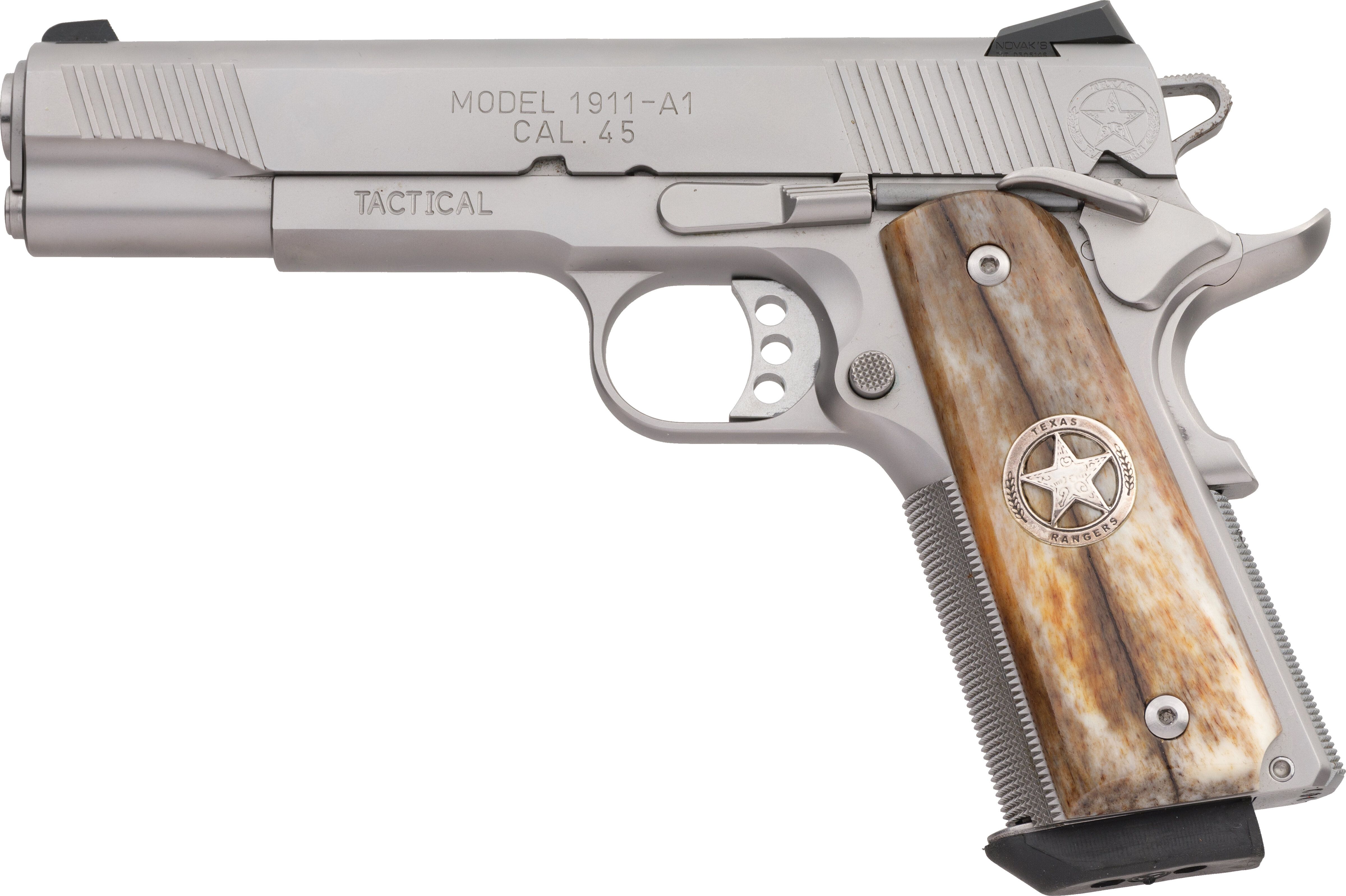 Texas Rangers Marked Springfield Armory Model 1911-A1 Pistol