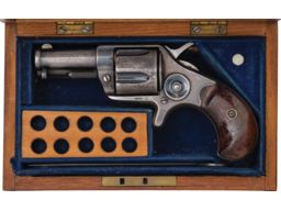 Cased Colt Etched Panel New Line .41 Revolver with Ejector Rod