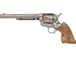  Antique Colt Single Action Army Revolver with Steer Head Grips