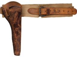 Carved Early "Slim Jim"/"California" Pattern Holster Rig