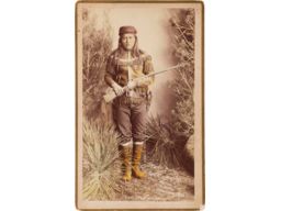 Cabinet Card of Tzoe "Peaches", Apache Scout by Wittick