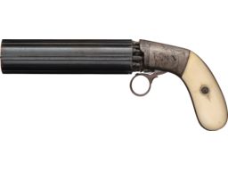 Engraved Blunt & Syms Attributed Percussion Pepperbox
