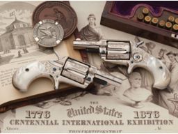 Engraved and Inscribed Pair of Colt New Line .38 Revolvers