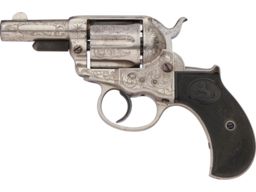 Factory Engraved Antique Colt Sheriff's 1877 Thunderer Revolver