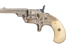 Factory Engraved Colt Open Top Pocket Spur Trigger Revolver