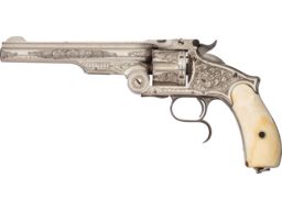 Engraved Smith & Wesson No. 3 Russian Revolver
