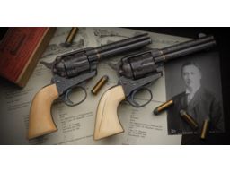Pair of Engraved & Gold Inlaid Colt Single Action Army Revolvers
