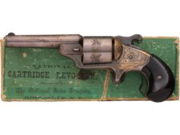 Engraved, Etched National Arms Co. Front Loading Pocket Revolver