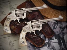 Pair of Glahn Factory Engraved Colt Police Positive Revolvers
