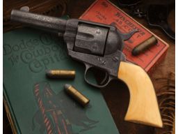 Engraved Antique Colt Sheriffs Model Single Action Army Revolver