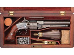 Cased Engraved Springfield Arms Warner's Patent Navy Revolver