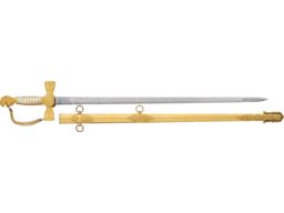 Ames Militia Officer's Helmet Pommel Sword with Scabbard