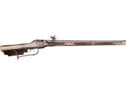 Chiseled, Inlaid and Engraved German Wheellock Youth Rifle