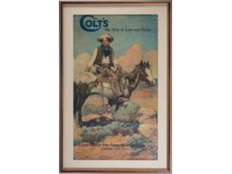 Framed Colt's Patent Fire Arms "Patches" Advertising Print