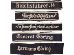 Collection of Five World War II German Cuff Titles