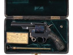 Cased German Mauser Baby 1878 "Zig-Zag" Revolver