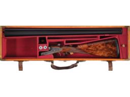 Engraved C. S. Rosson & Co. Sidelock Double Barrel Shotgun