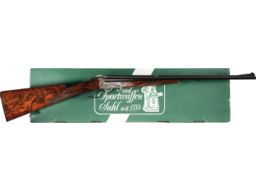 Factory Game Scene Engraved Merkel Model 140 1.1 Rifle with Box