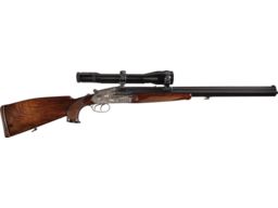 Game Scene Engraved Gunter Retz Luxus Drilling with Zeiss Scope