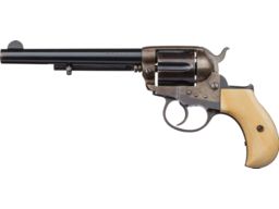 Antique Colt Model 1877 Thunderer Revolver with Ivory Grips