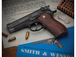 Factory Engraved Smith & Wesson Model 39 Pistol with Letter