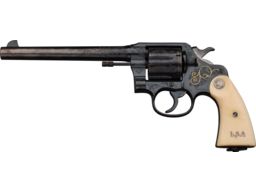Factory Engraved and Gold Inlaid Colt New Service Revolver