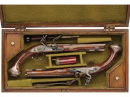 Pair of Flintlock Pistols from Bate of London