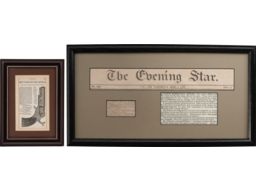 Two Framed Pieces of Scarce Colt Paterson Firearms Advertising