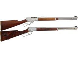 Colonel Larson Presented Pair of Marlin Lever Action Long Guns
